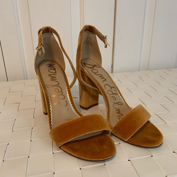 Sam Edelman Shoes - Sam edelman mustard yaro ankle strap heels